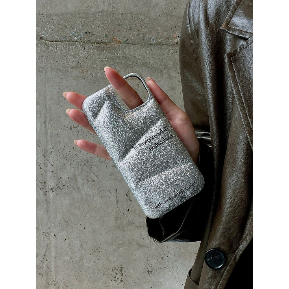 Wholesale Silver Glitter PC Phone Cases